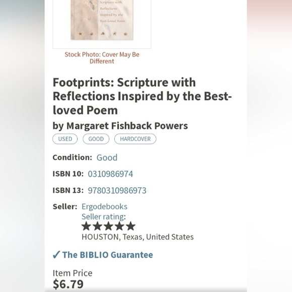FREE with PURCHASE Hallmark Footprints Scripture with Reflections Book - Picture 12 of 13
